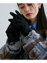 【SALE/30%OFF】フェイクスェードファーグローブ VIS ビス ファッション雑貨 手袋 ベージュ ブラック【RBA_E】[Rakuten Fashion...