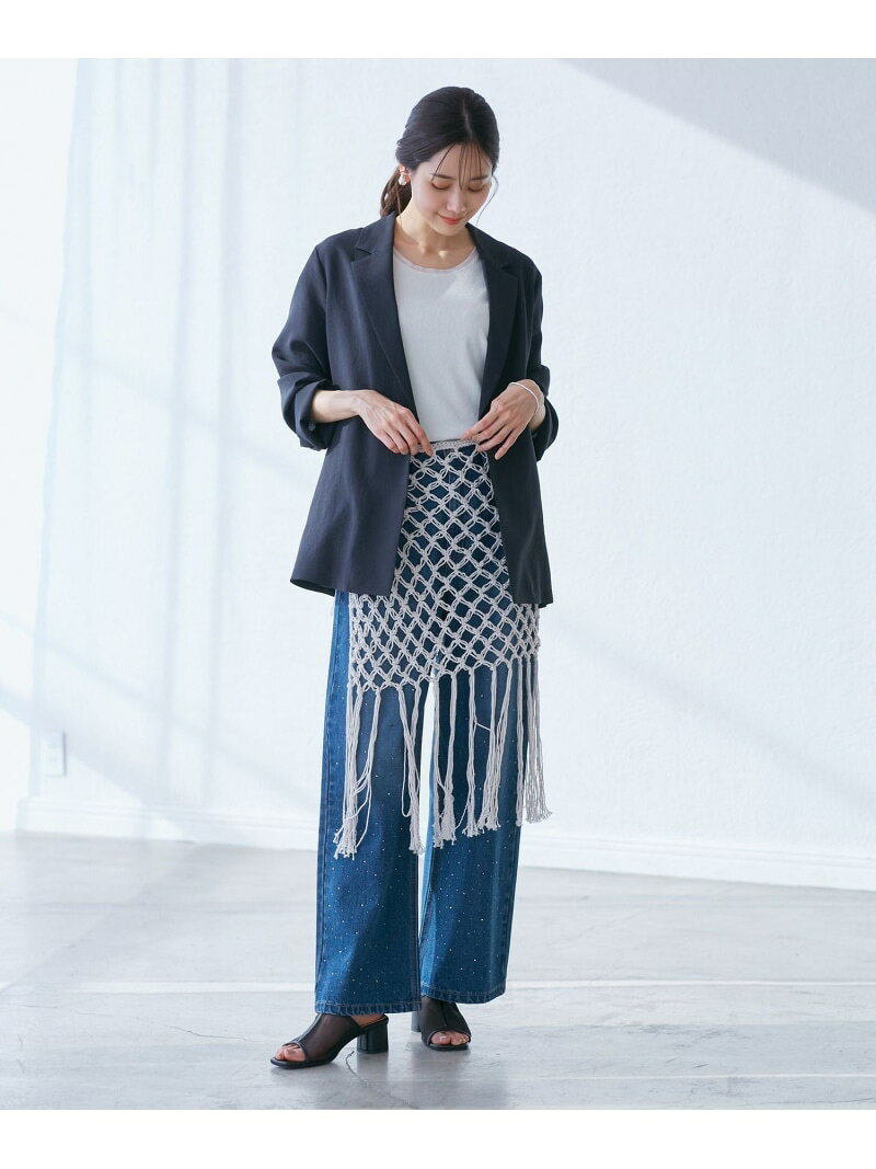 【SALE／75%OFF】かぎ針巻きスカート ROPE' PICNIC ロペピクニック スカート その他のスカート ベージュ ブラック【RBA_E】[Rakuten Fashion] jadorejunonline-10065455 J’aDoRe JUN ONLINE サンプル画像3