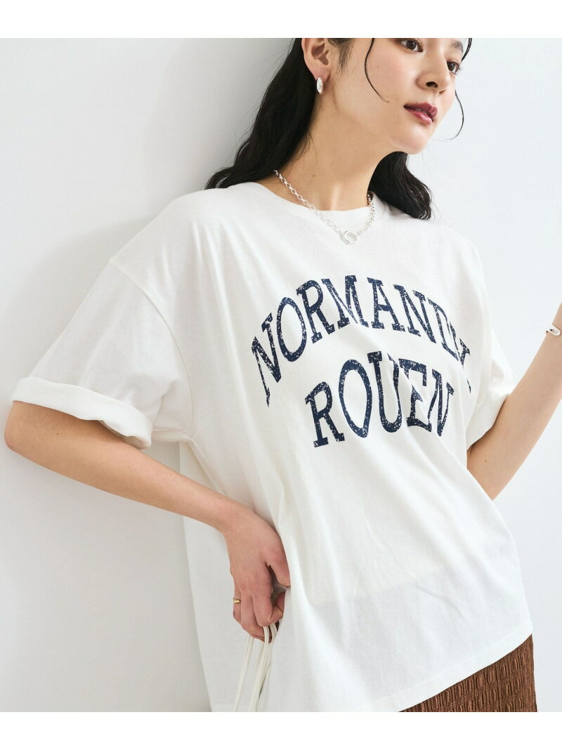樂天商城 - 【SALE／40%OFF】製品ピグメントプリントビッグT VIS ビス トップス カットソー・Tシャツ ホワイト グレー オレンジ【RBA_E】[Rakuten Fashion]