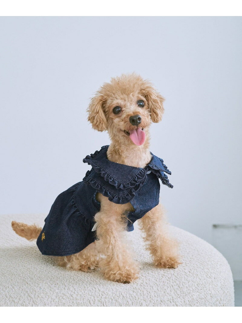 【SALE／55%OFF】【DOG】襟付きデニムワンピース ROPE' PICNIC PASSAGE ロペピクニック ペット用品 ペットウェア・ペット服 ネイビー【RBA_E】[Rakuten Fashion] jadorejunonline-10065630 J’aDoRe JUN ONLINE サンプル画像2