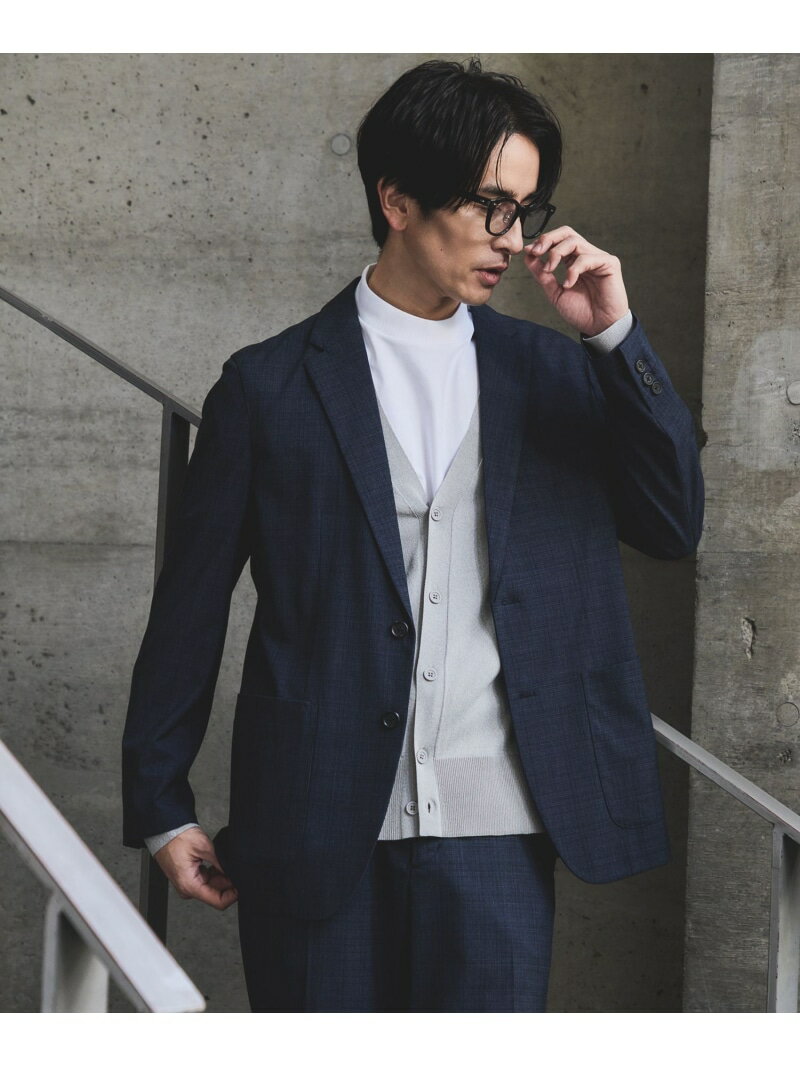 Tailored Jacket - クロスシャンブレージャケット/セットアップ対応 JUN STANDARD PICKS ジュン スタンダード ピックス ジャケット・アウター テーラードジャケット・ブレザー ネイビー グレー【送料無料】[Rakuten Fashion]