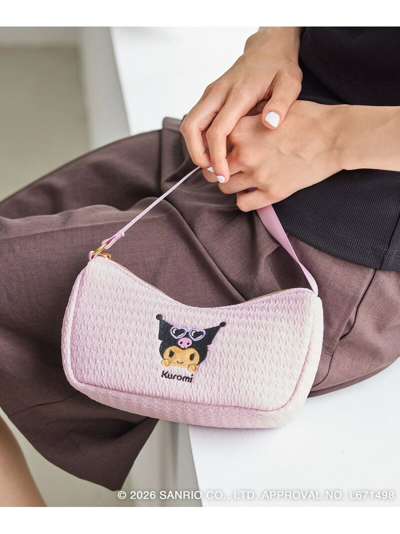 【サンリオキャラクターズ*ROPE' PICNIC】日焼けデザイン ハンドストラップ付き刺繍ポーチ ROPE' PICNIC PASSAGE ロペピクニック 財布・ポーチ・ケース ポーチ パープル ピンク[Rakuten Fashion] jadorejunonline-10077126 J’aDoRe JUN ONLINE サンプル画像2