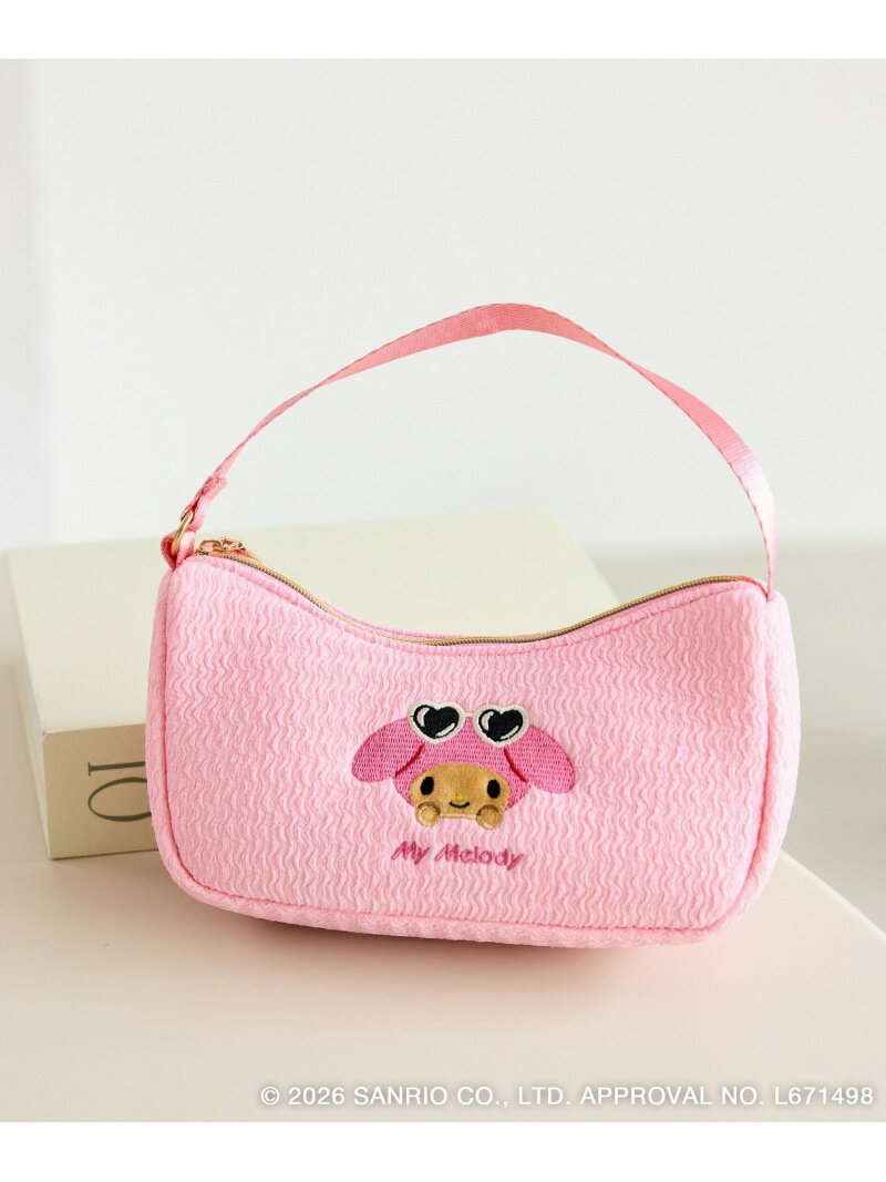 【サンリオキャラクターズ*ROPE' PICNIC】日焼けデザイン ハンドストラップ付き刺繍ポーチ ROPE' PICNIC PASSAGE ロペピクニック 財布・ポーチ・ケース ポーチ パープル ピンク[Rakuten Fashion] jadorejunonline-10077126 J’aDoRe JUN ONLINE パッケージ画像
