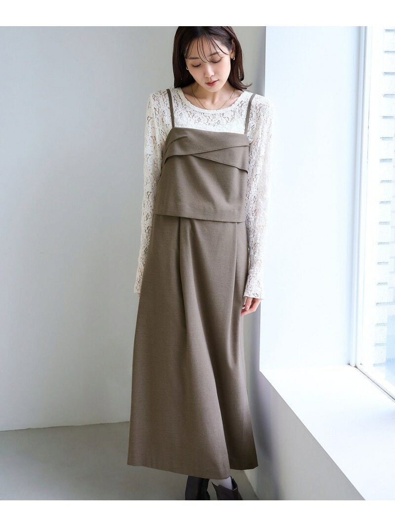 【SALE／5%OFF】【昨年大好評】【WEB限定】セットアップ見え 褒められワンピース ROPE' PICNIC ロペピクニック ワンピース・ドレス ワンピース グレー ブラック ベージュ【RBA_E】【先行予約】*【送料無料】[Rakuten Fashion] jadorejunonline-10078747 J’aDoRe JUN ONLINE サンプル画像3