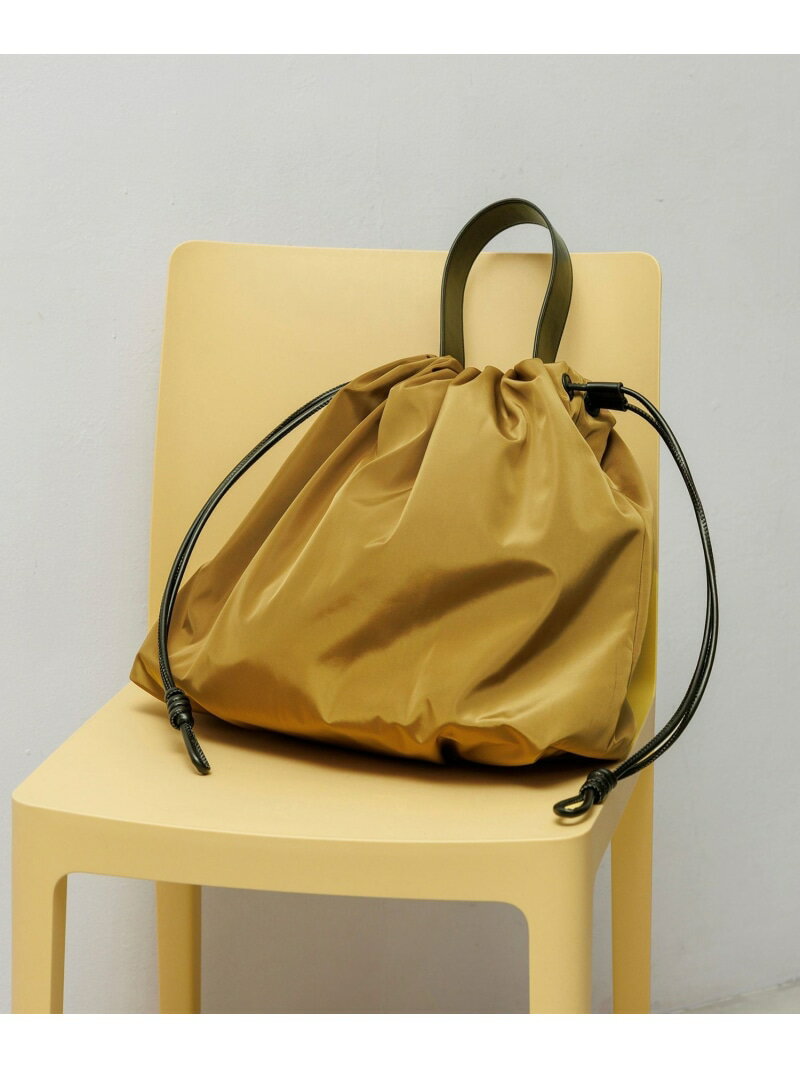 Rakuten - 軽量巾着ワンショルダーバッグ ADAM ET ROPE' FEMME アダムエロペ バッグ トートバッグ ブラウン ブラック【送料無料】[Rakuten Fashion]