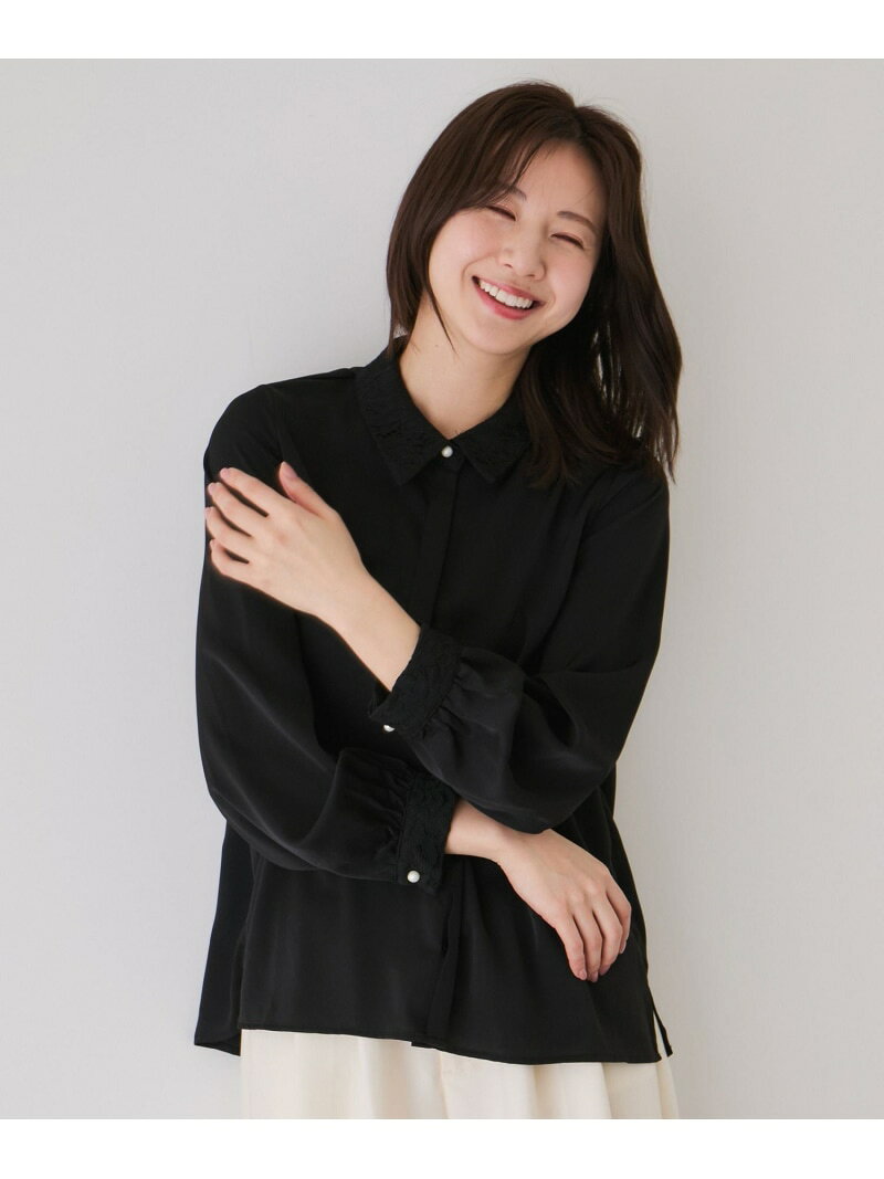 Rakuten - 【SALE／30%OFF】レース使いブラウス JAYRO ジャイロ トップス シャツ・ブラウス ベージュ ホワイト ブラック【RBA_E】[Rakuten Fashion]