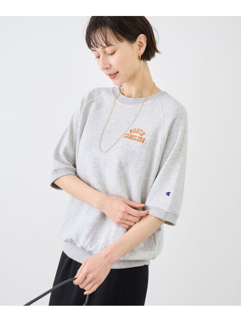 【SALE／20%OFF】【Champion/チャンピオン別注】アソートロゴボートネックハーフスリーブスウェットプルオーバー ROPE' PICNIC ロペピクニック トップス カットソー・Tシャツ ブルー グレー ブラック【RBA_E】【送料無料】[Rakuten Fashion] jadorejunonline-10075807 J’aDoRe JUN ONLINE サンプル画像3