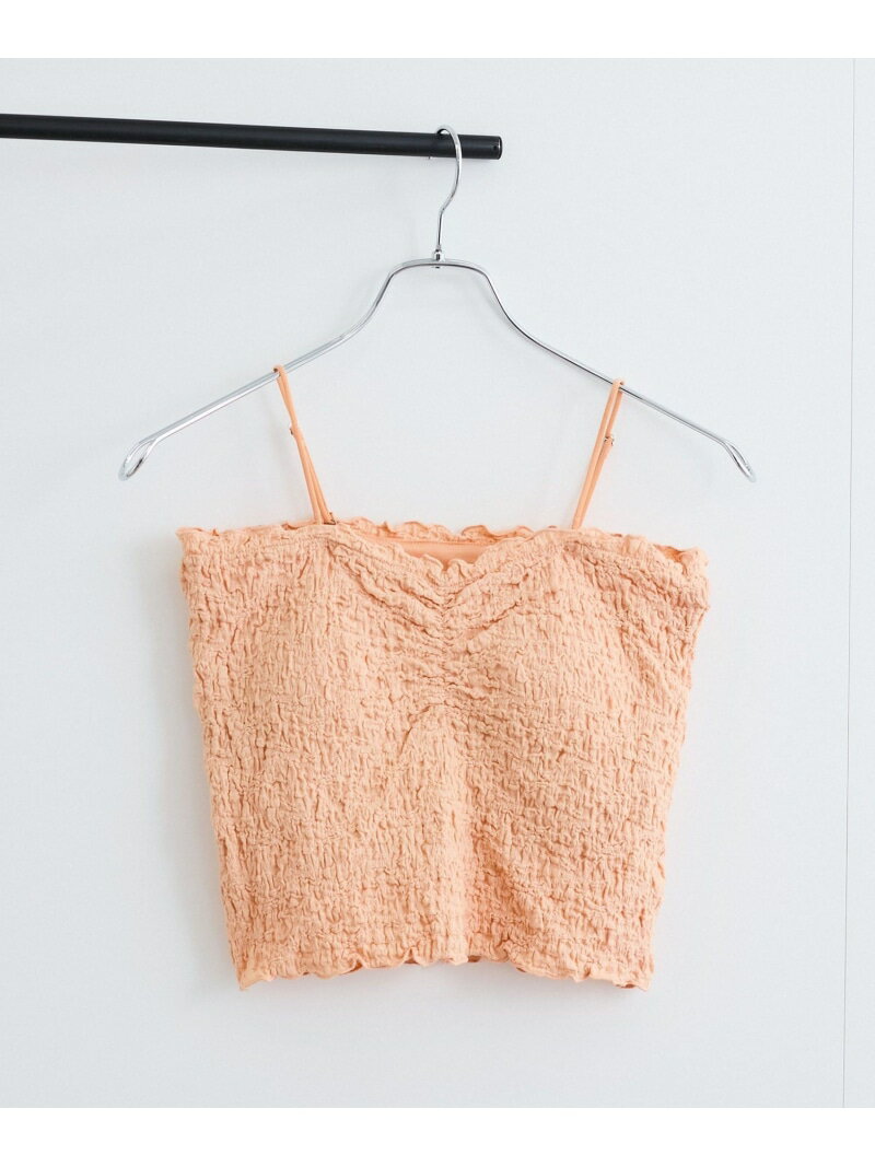 【SALE／20%OFF】【洗える】シャーリングキャミソール VIS ビス トップス キャミソール ピンク ホワイ..