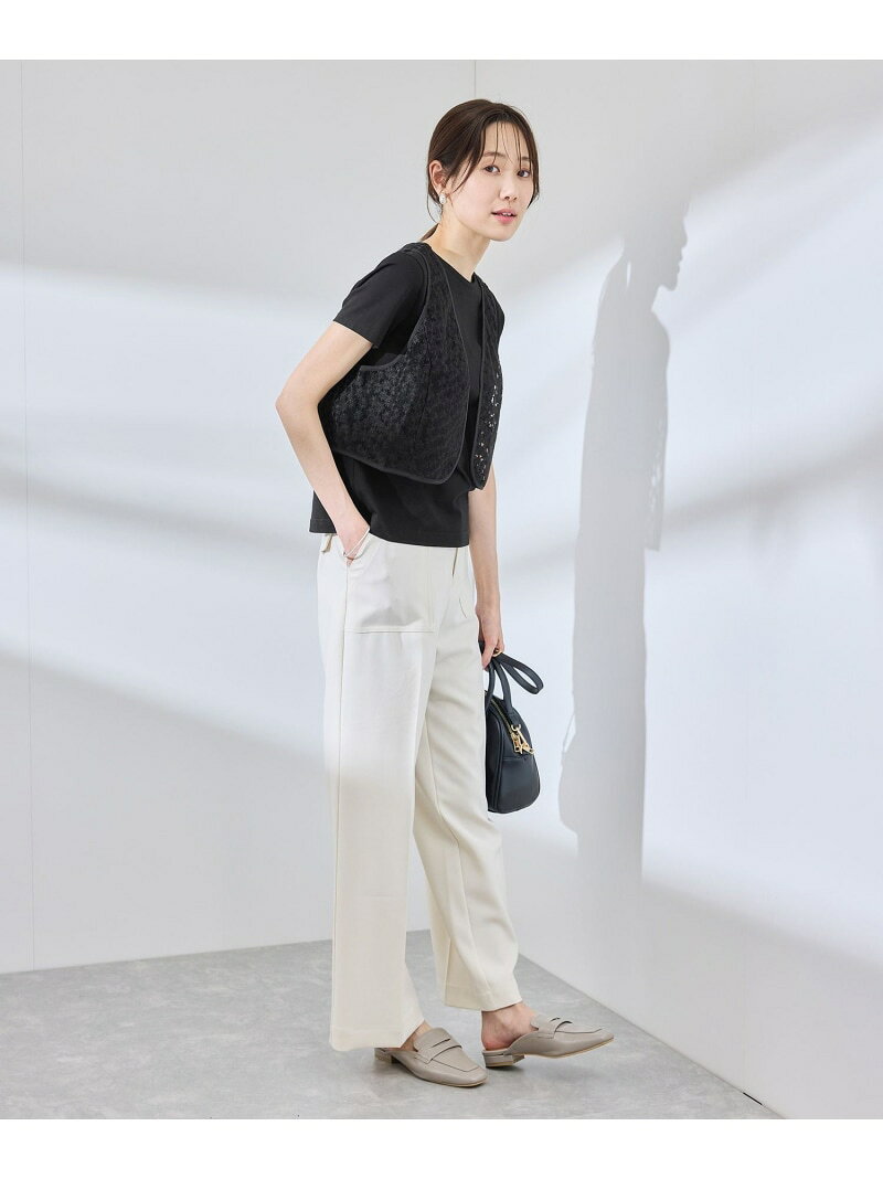 【SALE／50%OFF】フラワーレースベスト ROPE' PICNIC ロペピクニック トップス ベスト・ジレ ホワイト ブラック【RBA_E】[Rakuten Fashion] jadorejunonline-10061403 J’aDoRe JUN ONLINE サンプル画像3