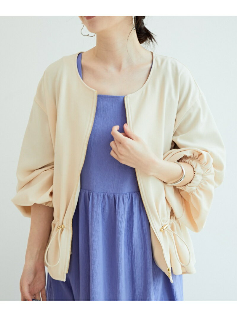 【SALE／30%OFF】【WEB限定】【UVカット】リネンライクドロストブルゾン vis-a-vis ビス ジャケット・アウター ブルゾン・ジャンパー ホワイト イエロー ベージュ【RBA_E】[Rakuten Fashion]