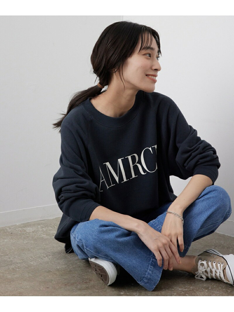 【SALE／30%OFF】【Americana(アメリカーナ)】カットオフサイドジップクルーネックスウェット SALON adam et rope' サロン アダム エ ロペ トップス スウェット・トレーナー ブラック ブラウン グレー【RBA_E】【送料無料】[Rakuten Fashion]