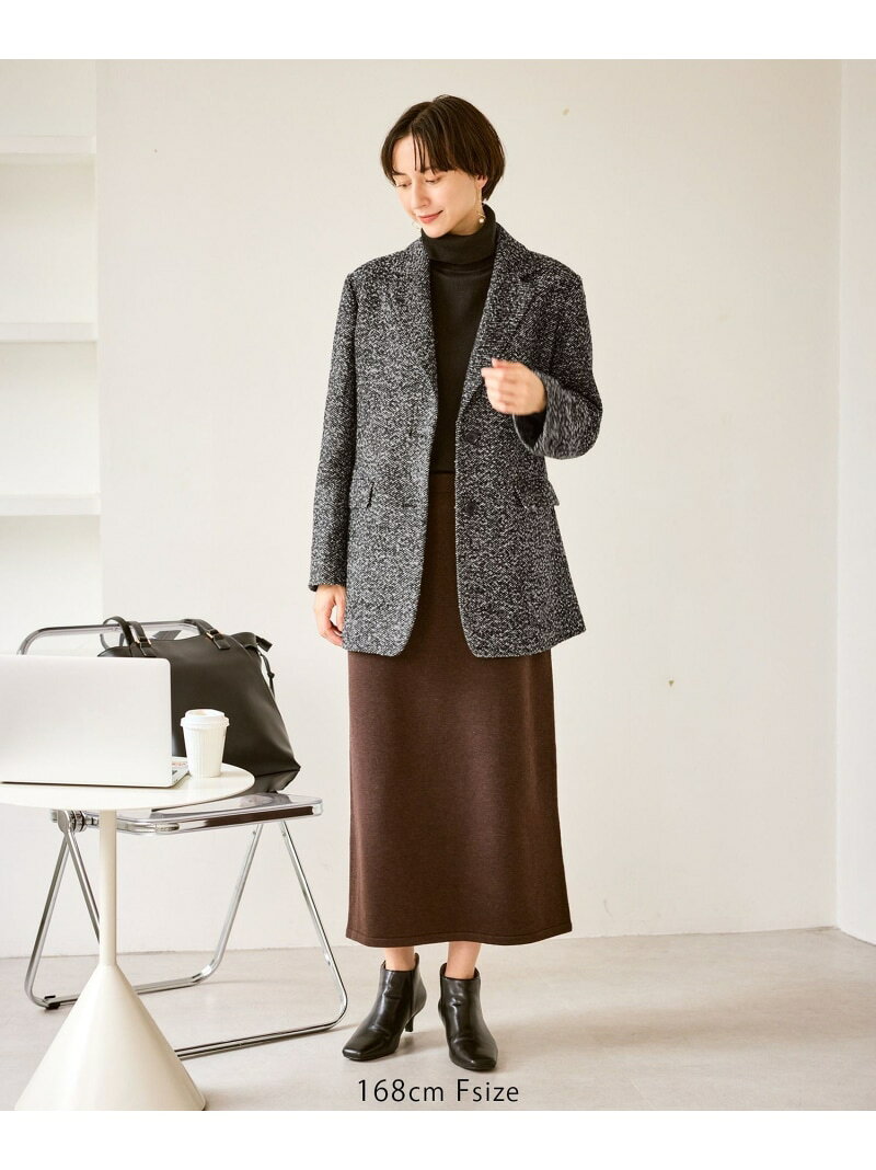【SALE／20%OFF】ネップツイードテーラードジャコット ROPE' PICNIC ロペピクニック ジャケット・アウター テーラードジャケット・ブレザー ブラック【RBA_E】【送料無料】[Rakuten Fashion] jadorejunonline-10070882 J’aDoRe JUN ONLINE サンプル画像3
