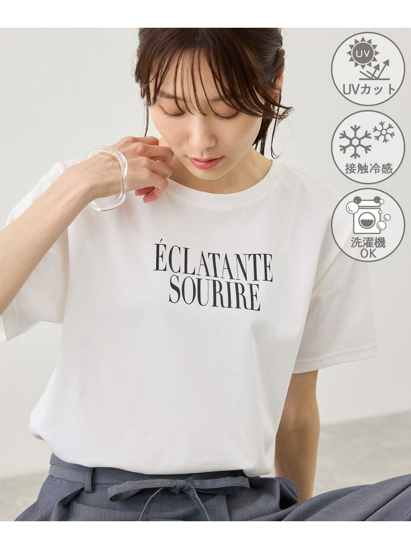 【SALE／10%OFF】RENUロゴ&フォトアソートプリントTシャツ/UVカット・接触冷感・イージーケア ROPE' PICNIC ロペピクニック トップス カットソー・Tシャツ ホワイト【RBA_E】[Rakuten Fashion] jadorejunonline-10075663 J’aDoRe JUN ONLINE サンプル画像2