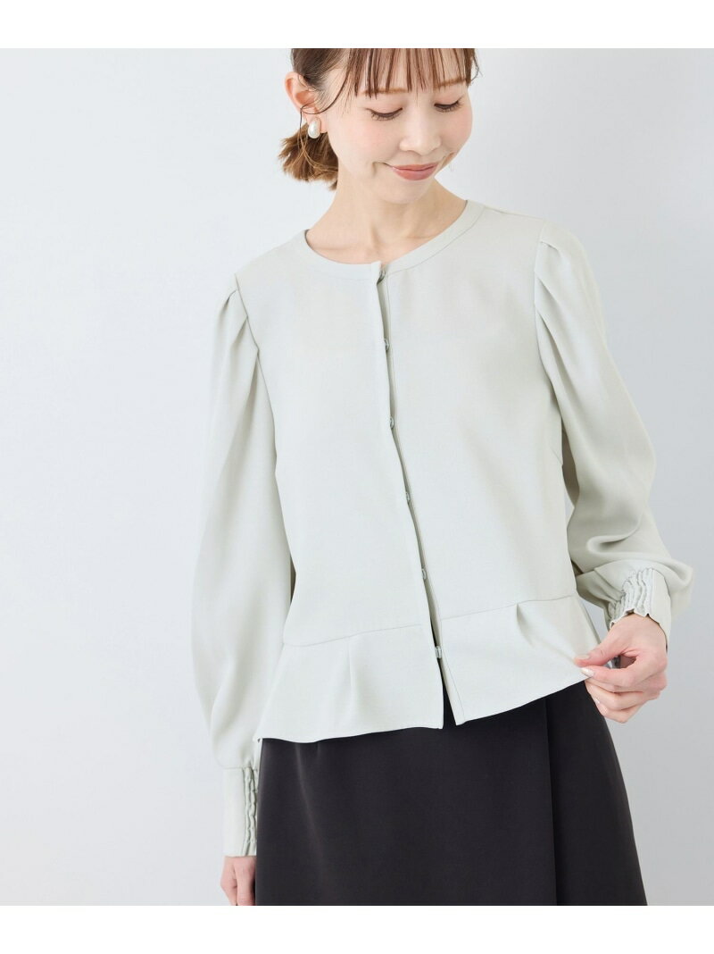 【SALE／20%OFF】【新色追加】羽織りとしても着られるブラウス ROPE' PICNIC ロペピクニック トップス シャツ・ブラウス ネイビー ホワイト グリーン【RBA_E】【送料無料】[Rakuten Fashion]