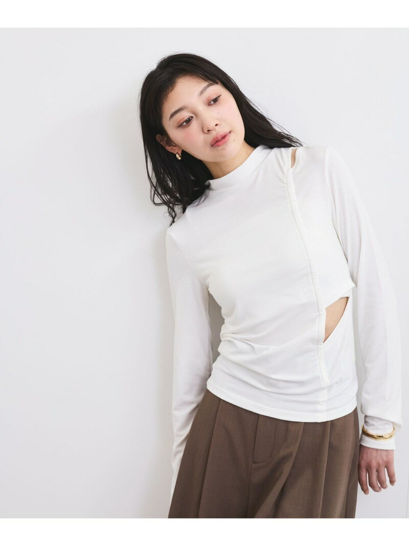 【SALE／60%OFF】プチハイネックカットアウトプルオーバー VIS ビス トップス カットソー・Tシャツ ホワイト グレー【RBA_E】[Rakuten Fashion]