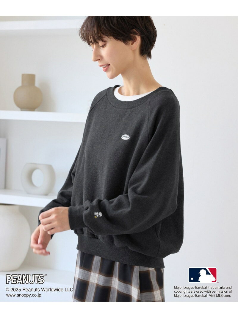 【SALE／50%OFF】【PEANUTS*MLB COLLECTION by ROPE' PICNIC】オフショルスウェット ROPE' PICNIC ロペピクニック トップス スウェット・トレーナー グレー ブラウン【RBA_E】[Rakuten Fashion] jadorejunonline-10070946 J’aDoRe JUN ONLINE サンプル画像2