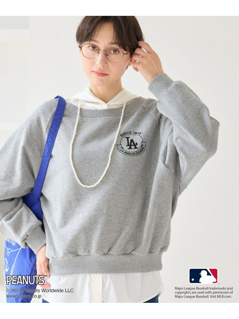 【SALE／50%OFF】【PEANUTS*MLB COLLECTION by ROPE' PICNIC】オフショルスウェット ROPE' PICNIC ロペピクニック トップス スウェット・トレーナー グレー ブラウン【RBA_E】[Rakuten Fashion] jadorejunonline-10070946 J’aDoRe JUN ONLINE サンプル画像3
