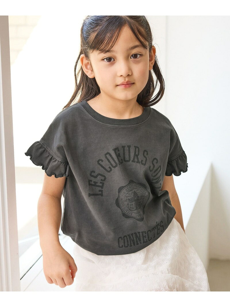 【SALE／45%OFF】【KIDS/キッズ】カレッジロゴプリントピグメントTシャツ/リンクコーデ ROPE' PICNIC KIDS ロペピクニック トップス カットソー・Tシャツ グレー ホワイト【RBA_E】[Rakuten Fashion] jadorejunonline-10075909 J’aDoRe JUN ONLINE サンプル画像3