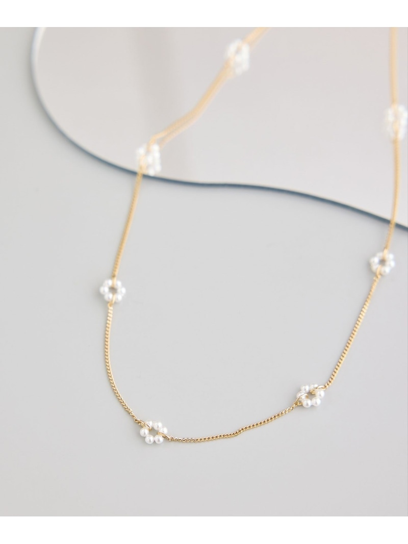 パールフラワーネックレス ROPE' PICNIC PASSAGE ロペピクニック アクセサリー・腕時計 ネックレス ゴールド[Rakuten Fashion] jadorejunonline-10077245 J’aDoRe JUN ONLINE サンプル画像3