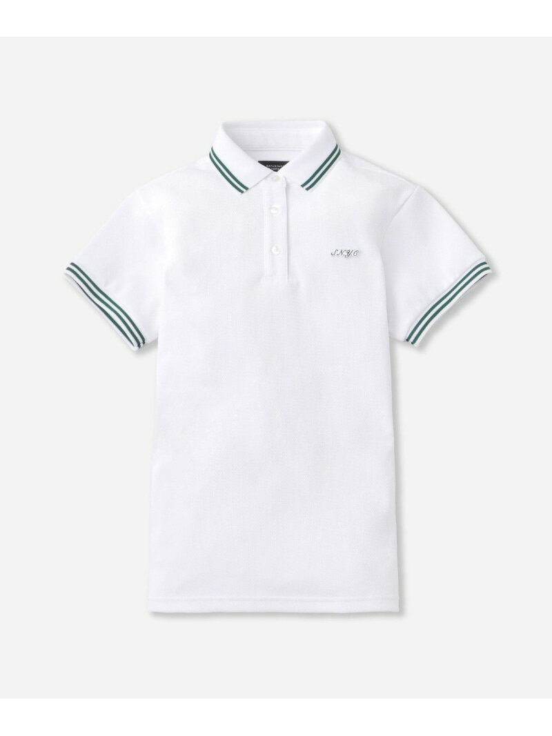 SS Popcorn Knit Shirt ｜ WOMEN Saturdays Golf サタデーズ　ニューヨークシティ トップス ポロシャツ ホワイト ブラック【送料無料】[Rakuten Fashion]