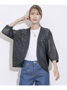 【SALE/50%OFF】デザインメッシュニットカーディガン JAYRO ジャイロ トップス カーディガン グリーン レッド ホワイト ブラック【RBA_E】[...