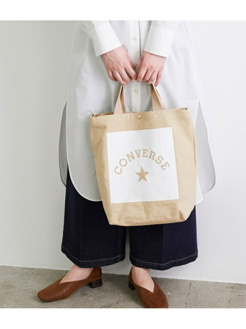 【SALE／47%OFF】【CONVERSE別注】ロゴプリントトート&ショルダーバッグ ROPE' PICNIC PASSAGE ロペピクニック バッグ トートバッグ ベージュ ホワイト【RBA_E】[Rakuten Fashion]