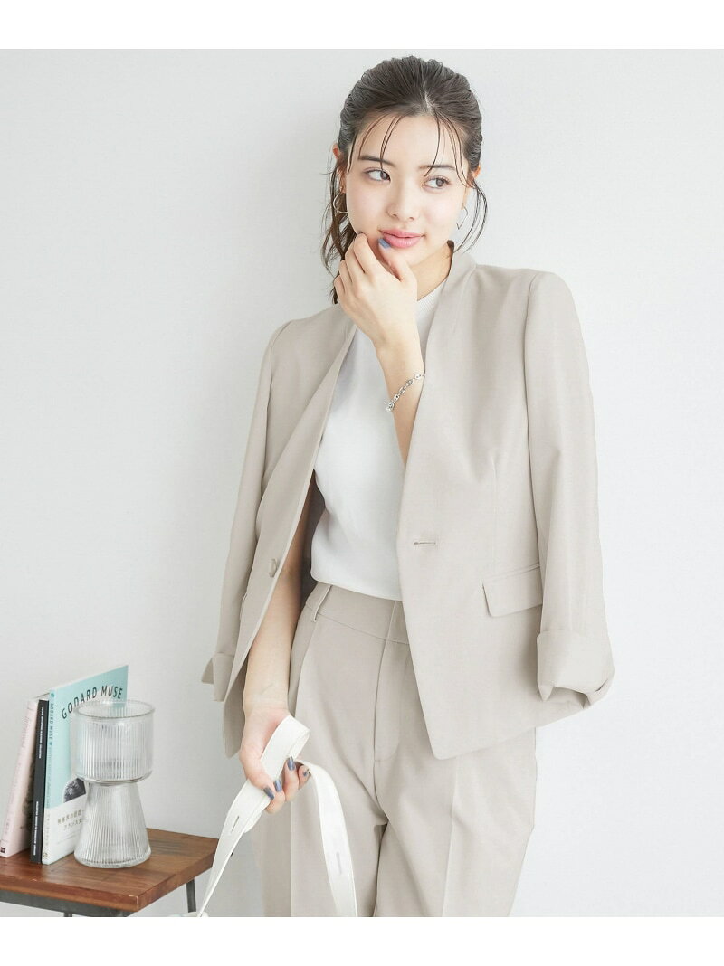 【SALE／55%OFF】リネンライクノーラペルジャケット/セットアップ対応・UVケア ROPE' PICNIC ロペピクニック ジャケット・アウター ノーカラージャケット ブラウン グレー ネイビー【RBA_E】[Rakuten Fashion] jadorejunonline-10057694 J’aDoRe JUN ONLINE パッケージ画像