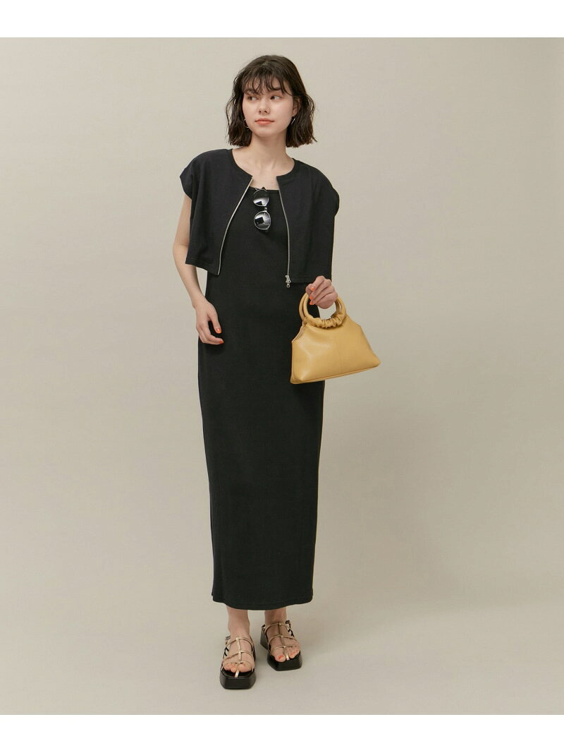【SALE／50%OFF】ジップ付きトップス*テレコキャミワンピース ROPE' PICNIC R ロペピクニック ワンピース・ドレス ワンピース ホワイト ブラック【RBA_E】[Rakuten Fashion] jadorejunonline-10058826 J’aDoRe JUN ONLINE サンプル画像3