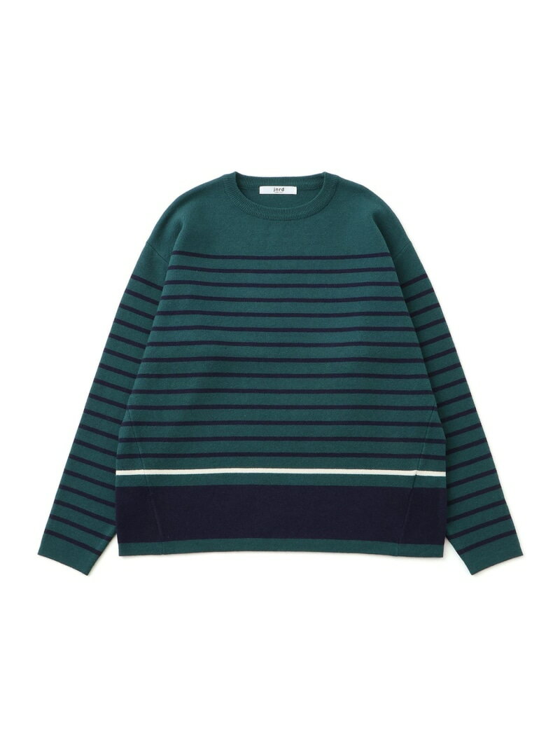 Rakuten - 【SALE／16%OFF】パネルボーダーニット j.n.r.d ジュン スタンダード ピックス トップス カーディガン ホワイト ネイビー グリーン【RBA_E】【送料無料】[Rakuten Fashion]