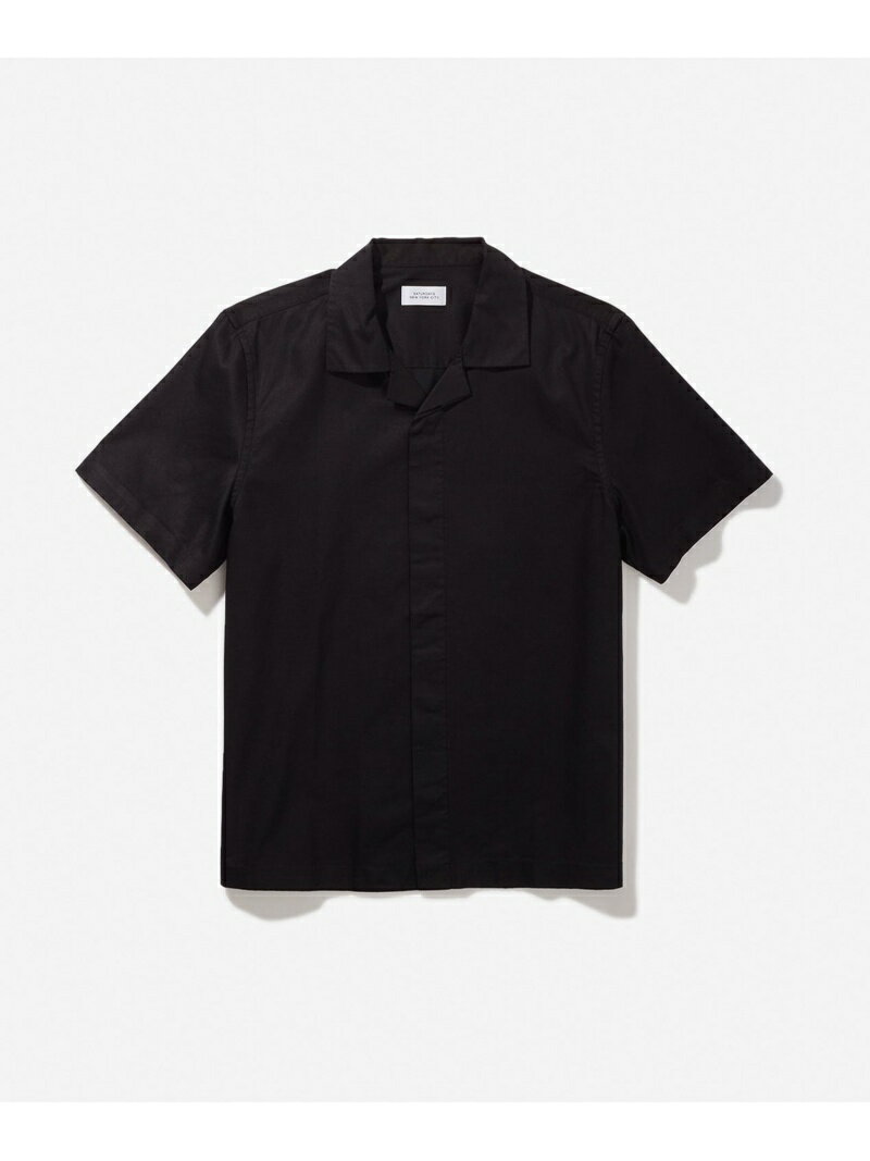 【SALE／50 OFF】York Camp Collar SS Shirt Saturdays NYC サタデーズ ニューヨークシティ トップス シャツ ブラウス ブラック グレー【RBA_E】【送料無料】 Rakuten Fashion
