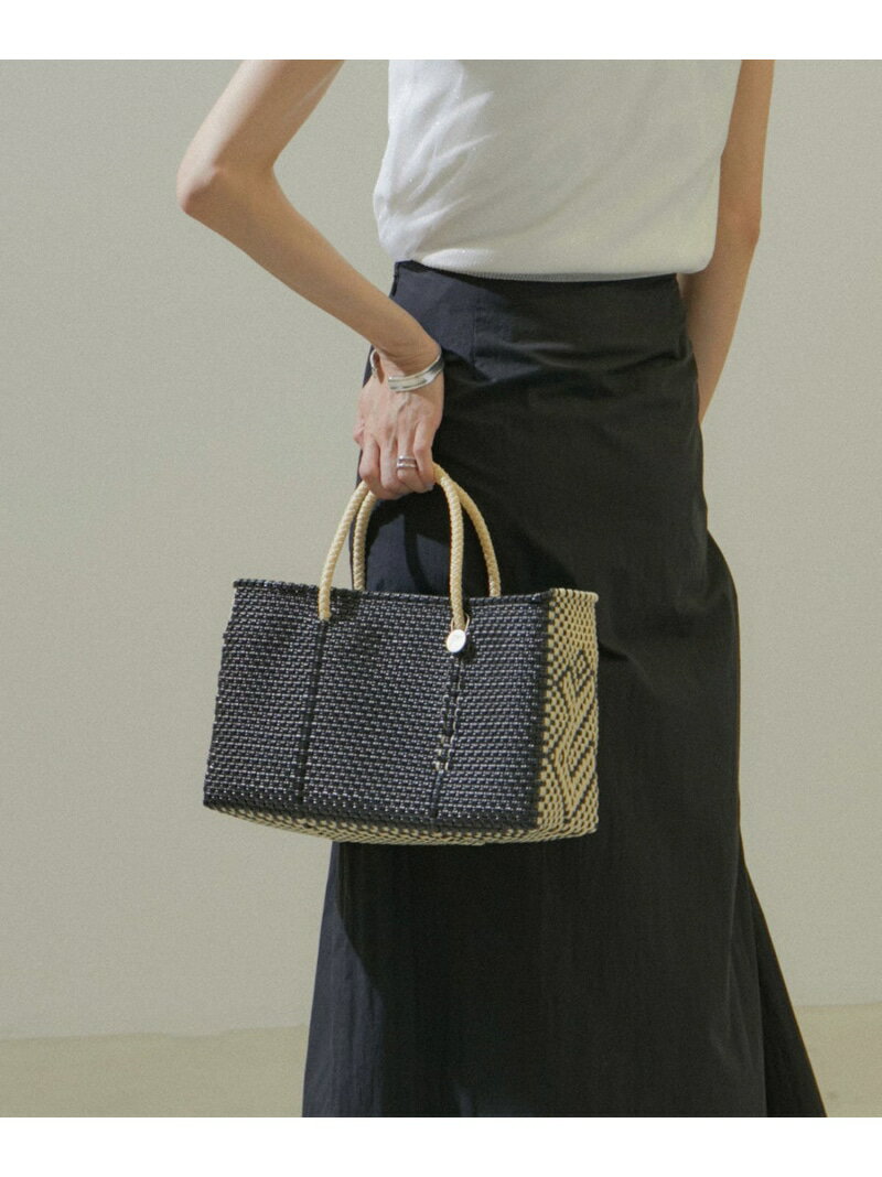 【Letra for SALON】別注FLOR SHORT STYLE XS SALON adam et rope' サロン アダム エ ロペ バッグ かごバッグ ブラック ホワイト【送料無料】[Rakuten Fashion]