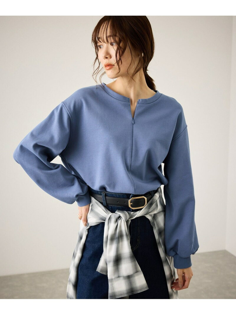 【SALE／50%OFF】スキッパー裏毛プルオーバー ROPE' PICNIC ロペピクニック トップス スウェット・トレーナー ベージュ ブルー ブラウン【RBA_E】[Rakuten Fashion] jadorejunonline-10071556 J’aDoRe JUN ONLINE サンプル画像3