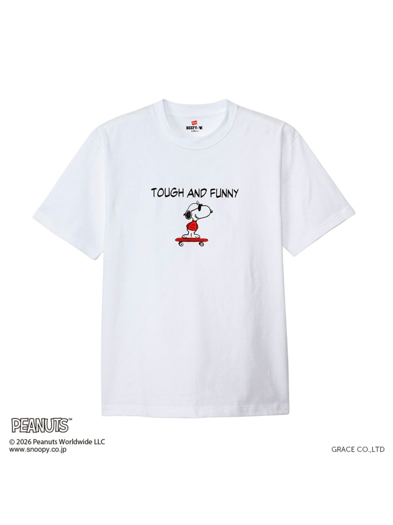 【SALE／25%OFF】【Hanes/ヘインズ】PEANUTS x BEFFY-TクルーネックTシャツ ROPE' PICNIC PASSAGE ロペピクニック トップス カットソー・Tシャツ ホワイト ネイビー【RBA_E】[Rakuten Fashion] jadorejunonline-10077675 J’aDoRe JUN ONLINE サンプル画像3
