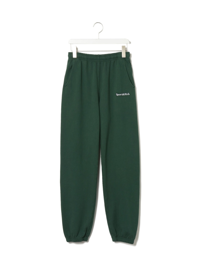 【SPORTY&RICH】Serif Logo Embroidered Sweatpant ADAM ET ROPE' FEMME アダムエロペ パンツ その他のパンツ グリーン【送料無料】[Rakuten Fashion](4.0)