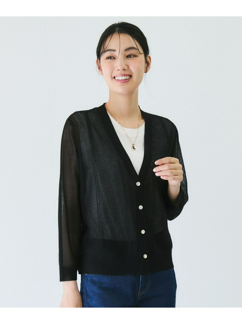 【SALE／20%OFF】カラーシアーカーディガン JAYRO ジャイロ トップス カーディガン イエロー ブラック グリーン グレー ホワイト ベージュ ブルー【RBA_E】【送料無料】[Rakuten Fashion]のサムネイル