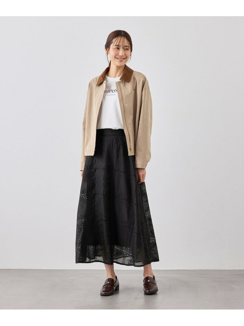 【SALE／50%OFF】刺繍レースフレアスカート ROPE' PICNIC ロペピクニック スカート その他のスカート ブラック ホワイト【RBA_E】[Rakuten Fashion] jadorejunonline-10074820 J’aDoRe JUN ONLINE サンプル画像3
