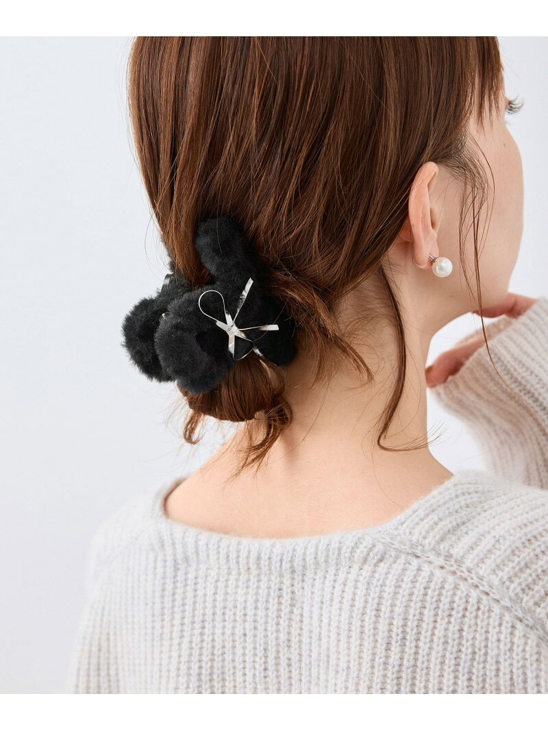 【SALE／40%OFF】フェイクファーリボンヘアバンス ROPE' PICNIC PASSAGE ロペピクニック ヘアアクセサリー バレッタ・ヘアクリップ・ヘアピン ブラック ホワイト【RBA_E】[Rakuten Fashion] jadorejunonline-10062822 J’aDoRe JUN ONLINE サンプル画像3