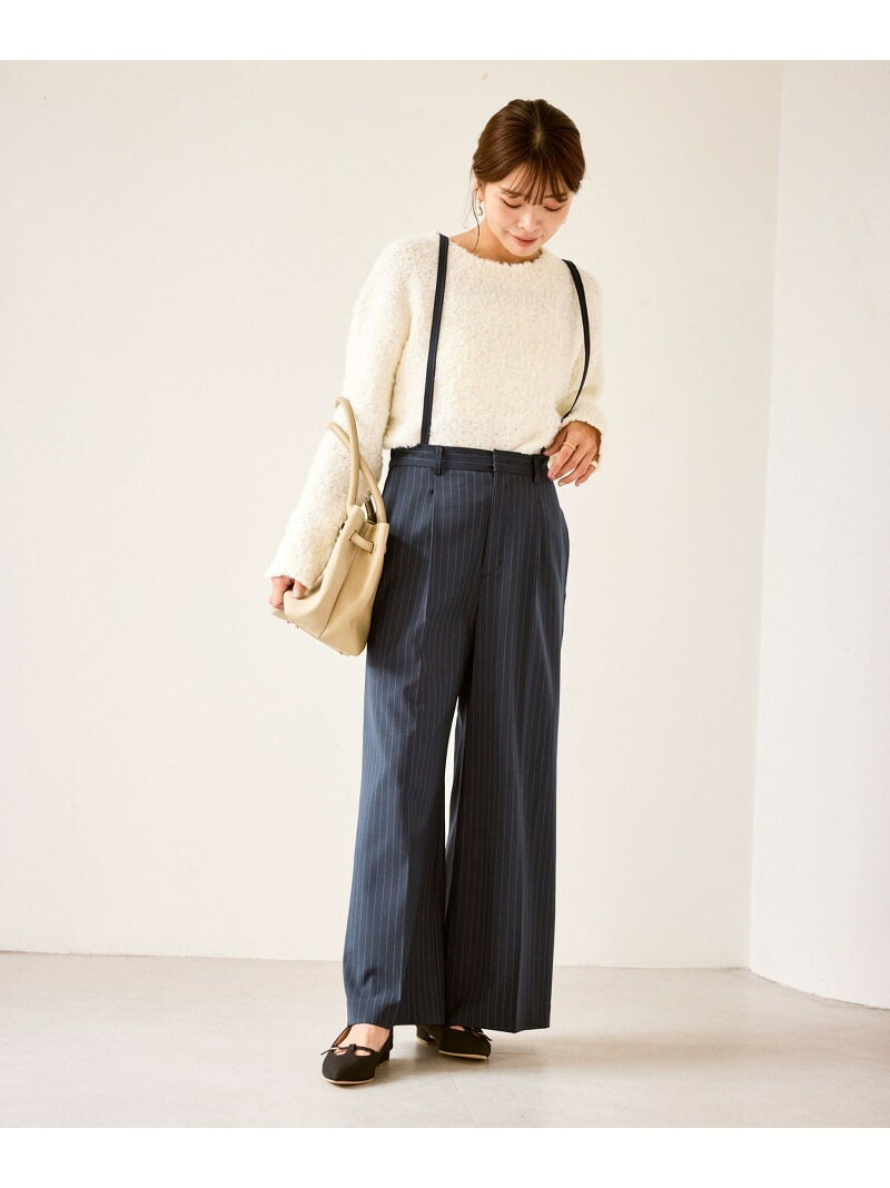【SALE／55%OFF】フレアシルエットサスペンダー付きパンツ ROPE' PICNIC ロペピクニック パンツ その他のパンツ ネイビー【RBA_E】[Rakuten Fashion] jadorejunonline-10070128 J’aDoRe JUN ONLINE サンプル画像3