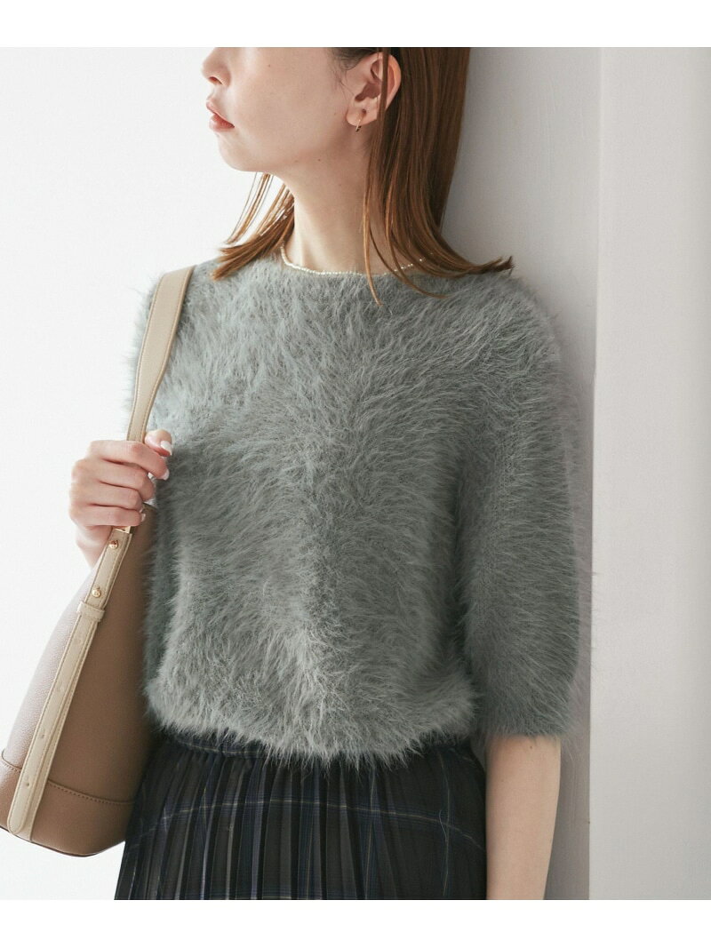 【SALE／60%OFF】シャギーニットハーフスリーブプルオーバー ROPE' PICNIC ロペピクニック トップス ニット グレー ブラウン ベージュ【RBA_E】[Rakuten Fashion] jadorejunonline-10070129 J’aDoRe JUN ONLINE サンプル画像2