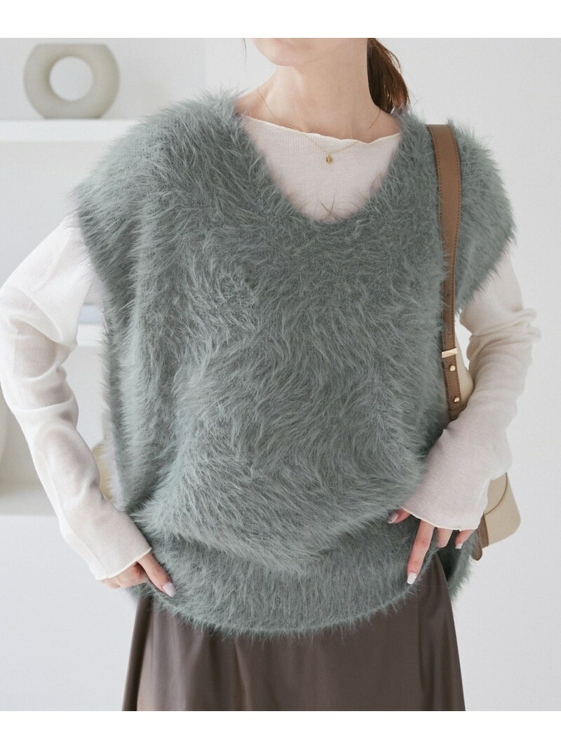 【SALE／50%OFF】シャギーニットベスト ROPE' PICNIC ロペピクニック トップス ベスト・ジレ グレー ブラウン ベージュ【RBA_E】[Rakuten Fashion] jadorejunonline-10070135 J’aDoRe JUN ONLINE サンプル画像2