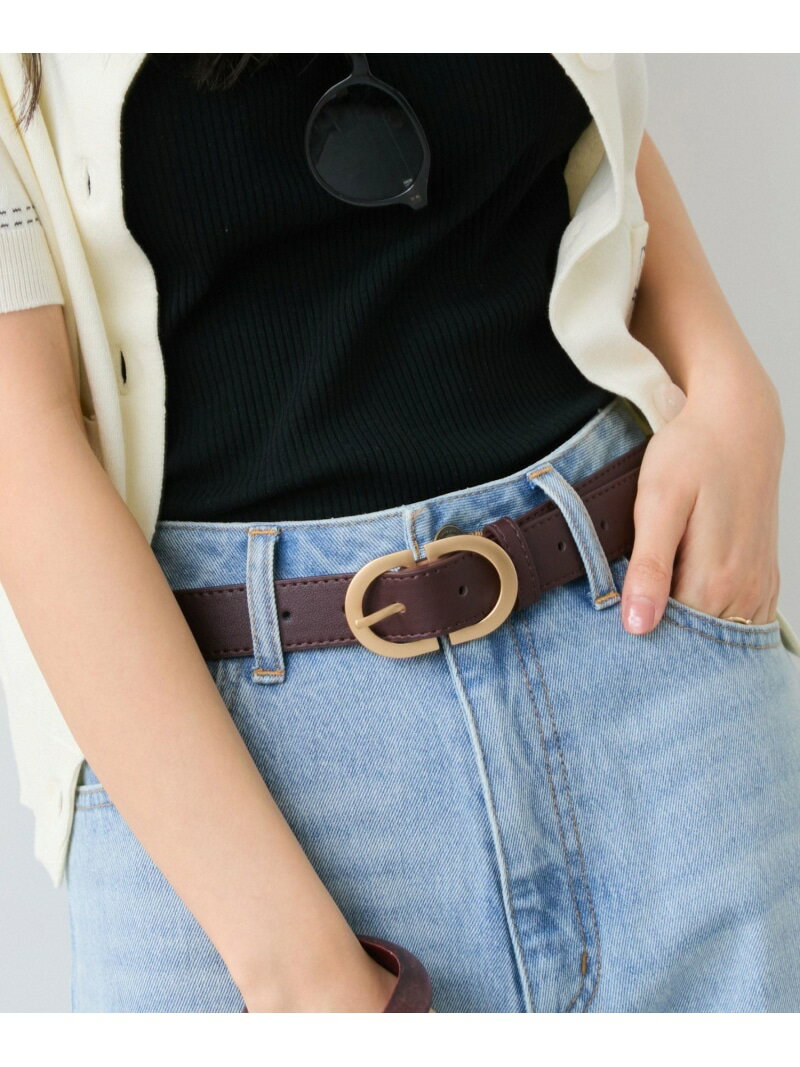 Rakuten - 28mm幅ダブルDバックルベルト VIS ビス ファッション雑貨 ベルト ベージュ ブラック[Rakuten Fashion]