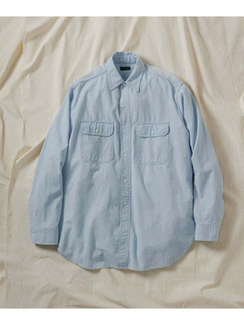 Rakuten - CAHMBRAY SHIRT WILD LIFE TAILOR Adam et Rope' アダムエロペ トップス シャツ・ブラウス ブルー【送料無料】[Rakuten Fashion]