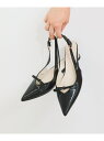 【SALE/60%OFF】スリングバックリボンミュール Juze ビス シューズ・靴 パンプス ブラック シルバー【RBA_E】[Rakuten Fashion...