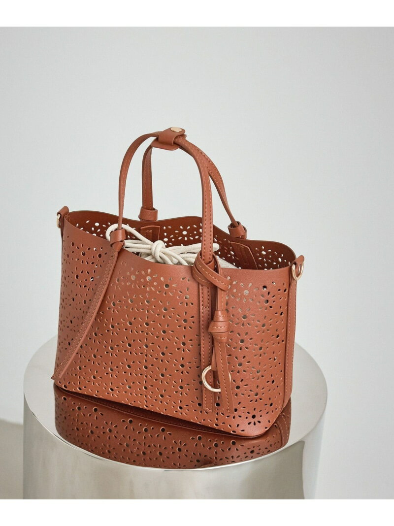 【SALE／40%OFF】フルーレットパンチングレースミニショルダーバッグ/2WAY ROPE' PICNIC PASSAGE ロペピクニック バッグ ショルダーバッグ ホワイト ベージュ ブラウン【RBA_E】[Rakuten Fashion] jadorejunonline-10074401 J’aDoRe JUN ONLINE サンプル画像3