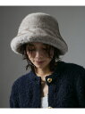 【SALE/40%OFF】エコファーバケットハット SALON adam et rope' サロン アダム エ ロペ 帽子 ハット グレー ブラウン【RBA_E...