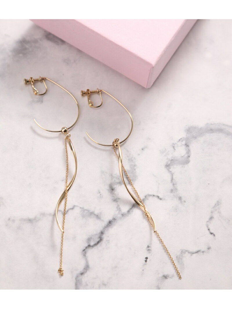 【SALE／50%OFF】【SALONオリジナルBOX付き】14KGFドロップイヤリング SALON adam et rope' サロン アダム エ ロペ アクセサリー・腕時計 イヤリング・イヤーカフ ブラック【RBA_E】【送料無料】[Rakuten Fashion]