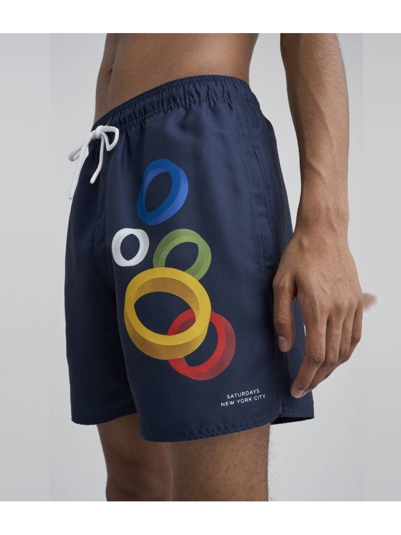 【SALE／70%OFF】Timothy S.C. Swim Short Saturdays NYC サタデーズ　ニューヨークシティ 水着・スイムグッズ 水着 ネイビー【RBA_E】【送料無料】[Rakuten Fashion]