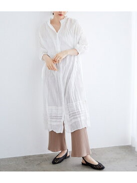 [Rakuten Fashion]【SALE／50%OFF】インド綿ワンピース Adam et Rope' Le Magasin アダム エ ロペ ル マガザン ワンピース ワンピースその他 ブラック ホワイト【RBA_E】【送料無料】