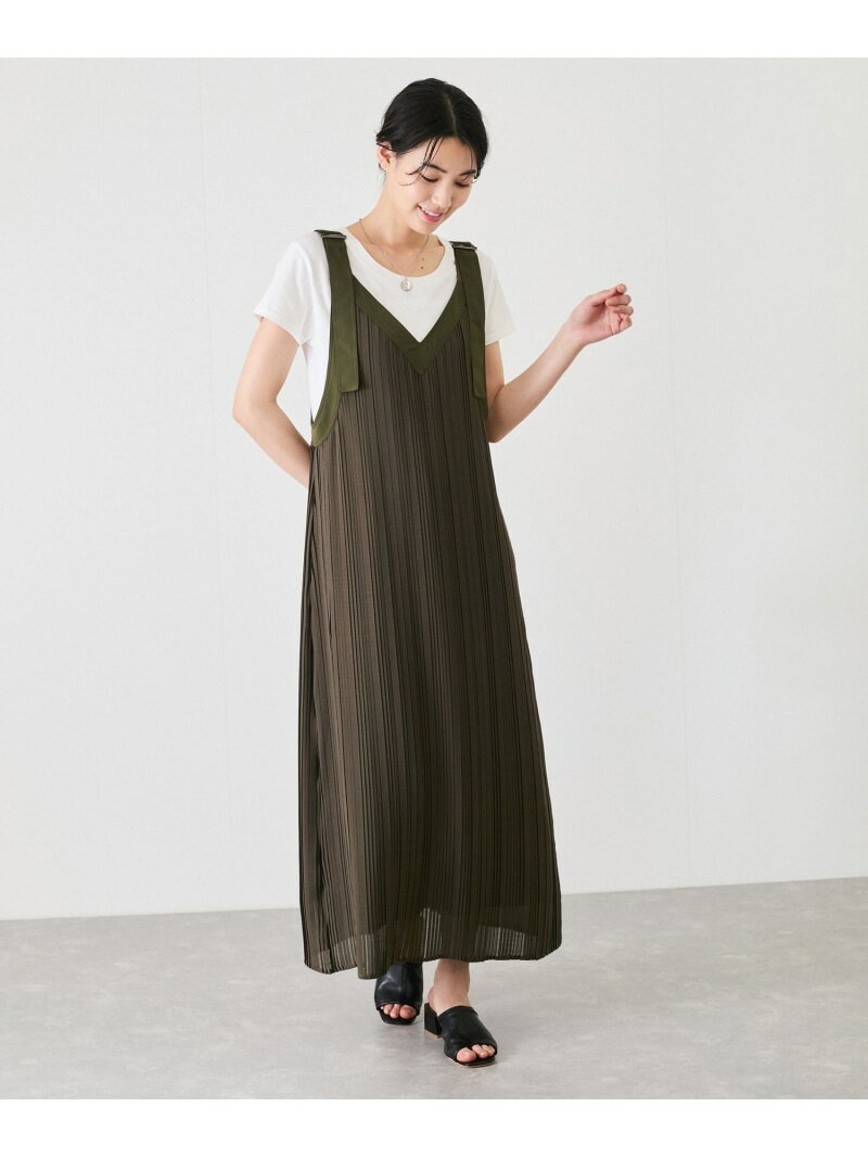 【SALE／30%OFF】プリーツ前後2WAYジャンスカ JAYRO ジャイロ ワンピース・ドレス ジャンパースカート カーキグリーン ブラック ネイビー【RBA_E】【送料無料】[Rakuten Fashion]