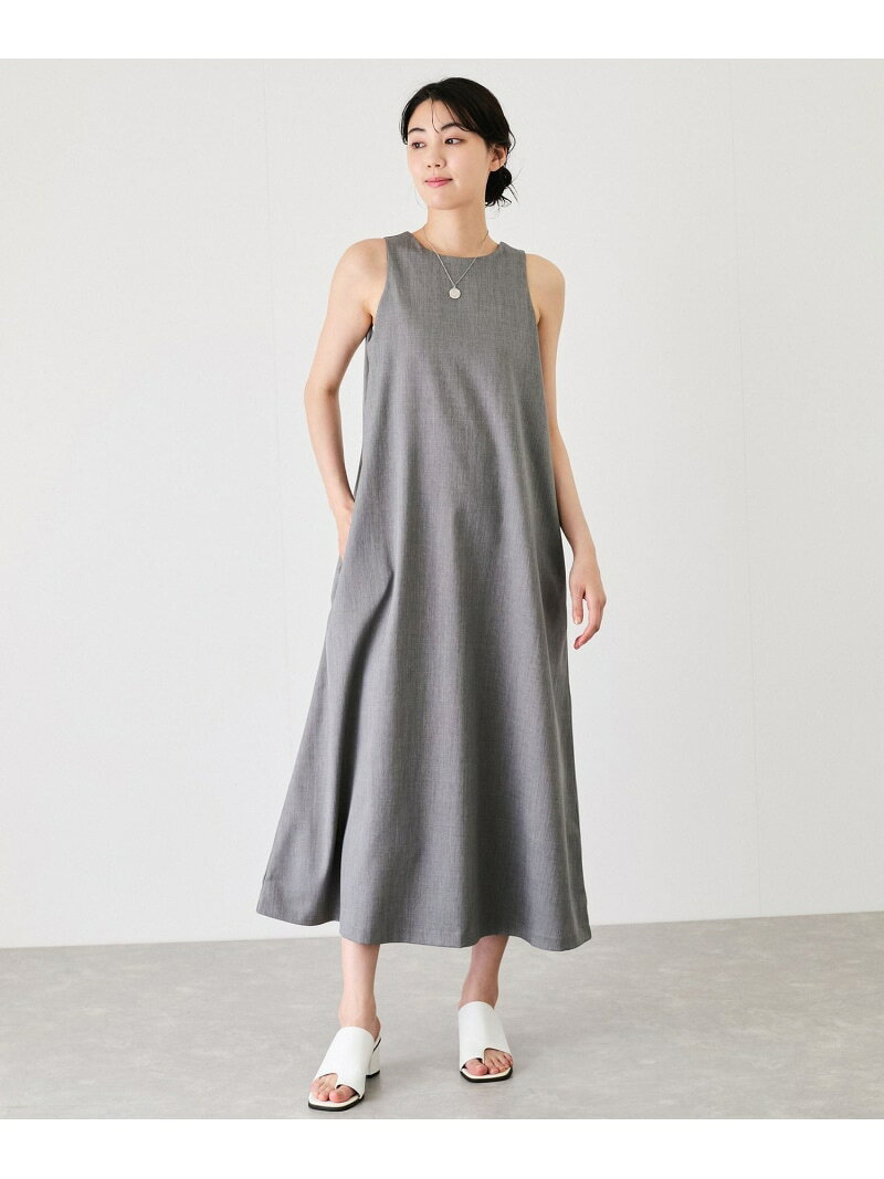 樂天商城 - 【SALE／30%OFF】杢ムジノースリーブワンピース JAYRO ジャイロ ワンピース・ドレス ワンピース グレー ベージュ ブラウン ネイビー【RBA_E】【送料無料】[Rakuten Fashion]